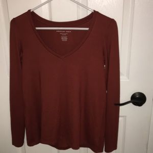 American Eagle burnt orange colored long sleeve